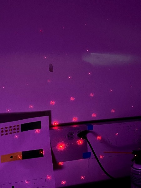 Semi-close up of dot hologram